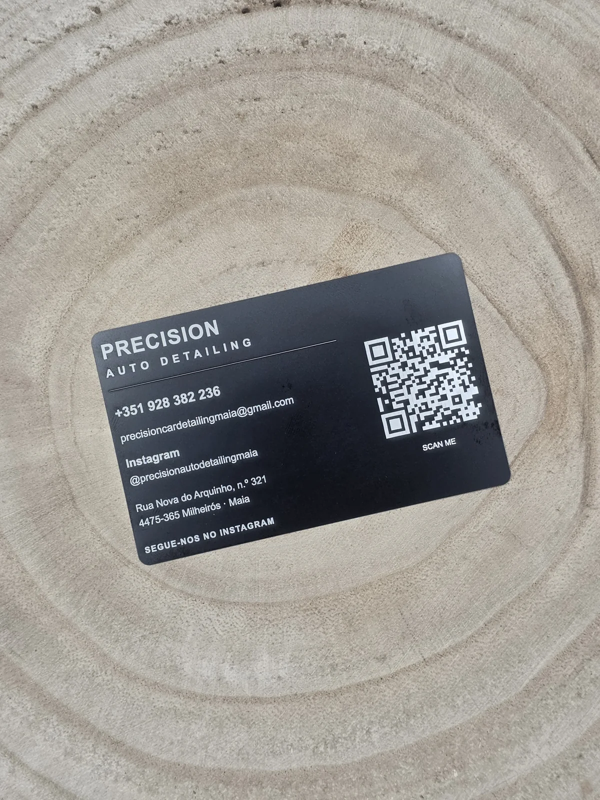 Cartões metálicos com QR / vCard — fotografia 4